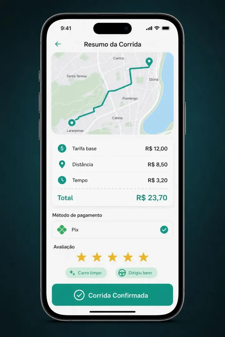 Tela Pagamento do FixaRide